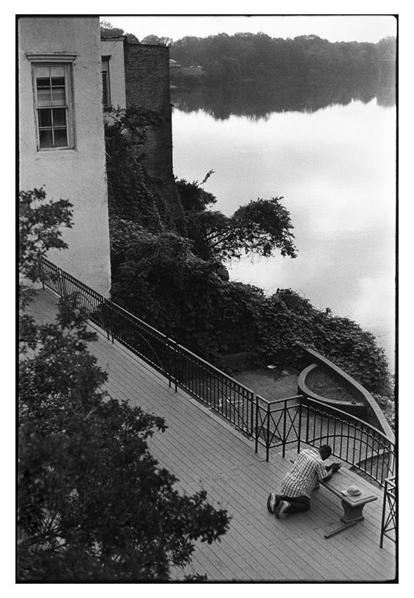Man Praying by the Alabama River - 12x18 on 16x20 - $1000